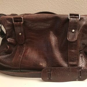 Bed and Bodyworks alligator FAUX leather luggage